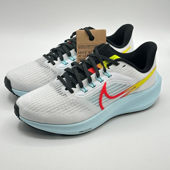 Women's Nike Air Zoom Pegasus 39 White-Volt-Bright Crimson DX3350-100 Size 6.5 - Picture 2 of 12